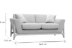 Miliboo Canapé Design|Voir Tous Les Canapés-Canapé scandinave 2 places en tissu effet velours texturé beige et bois clair ASAKO