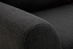 Miliboo Canapé Design|Voir Tous Les Canapés-Canapé scandinave 3 places en tissu gris anthracite et bois clair ALICE