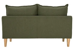 Miliboo Canapé Design|Voir Tous Les Canapés-Canapé scandinave 2 places en tissu kaki et bois clair KATE
