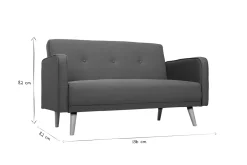 Miliboo Canapé Design|Voir Tous Les Canapés-Canapé scandinave 2 places en tissu beige et bois clair ULLA