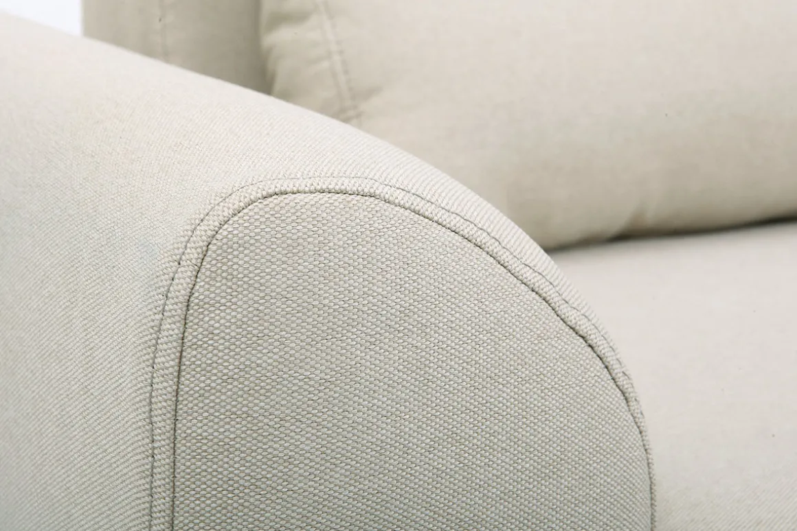 Miliboo Canapé Design|Voir Tous Les Canapés-Canapé scandinave 3 places en tissu beige et bois clair EKTOR