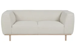 Miliboo Canapé Design|Voir Tous Les Canapés-Canapé scandinave 2-3 places en tissu beige et bois clair MORRIS