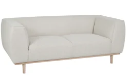 Miliboo Canapé Design|Voir Tous Les Canapés-Canapé scandinave 2-3 places en tissu beige et bois clair MORRIS