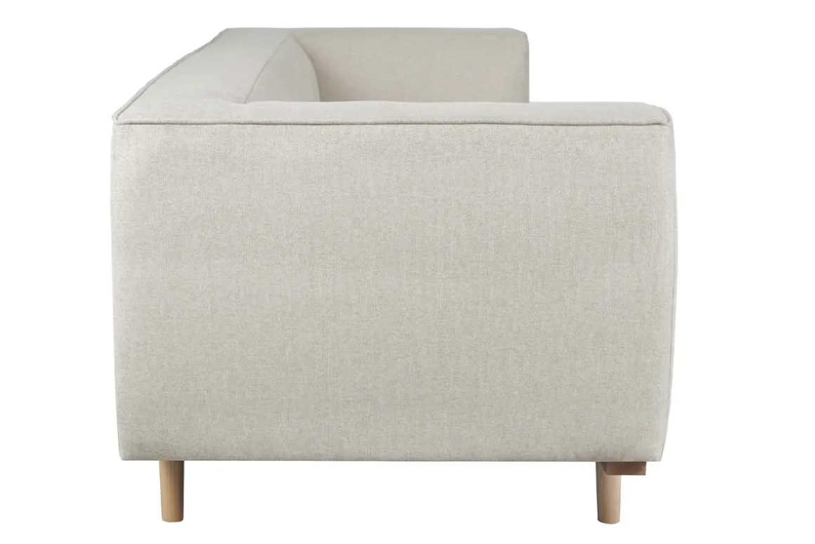 Miliboo Canapé Design|Voir Tous Les Canapés-Canapé scandinave 2-3 places en tissu beige et bois clair MORRIS