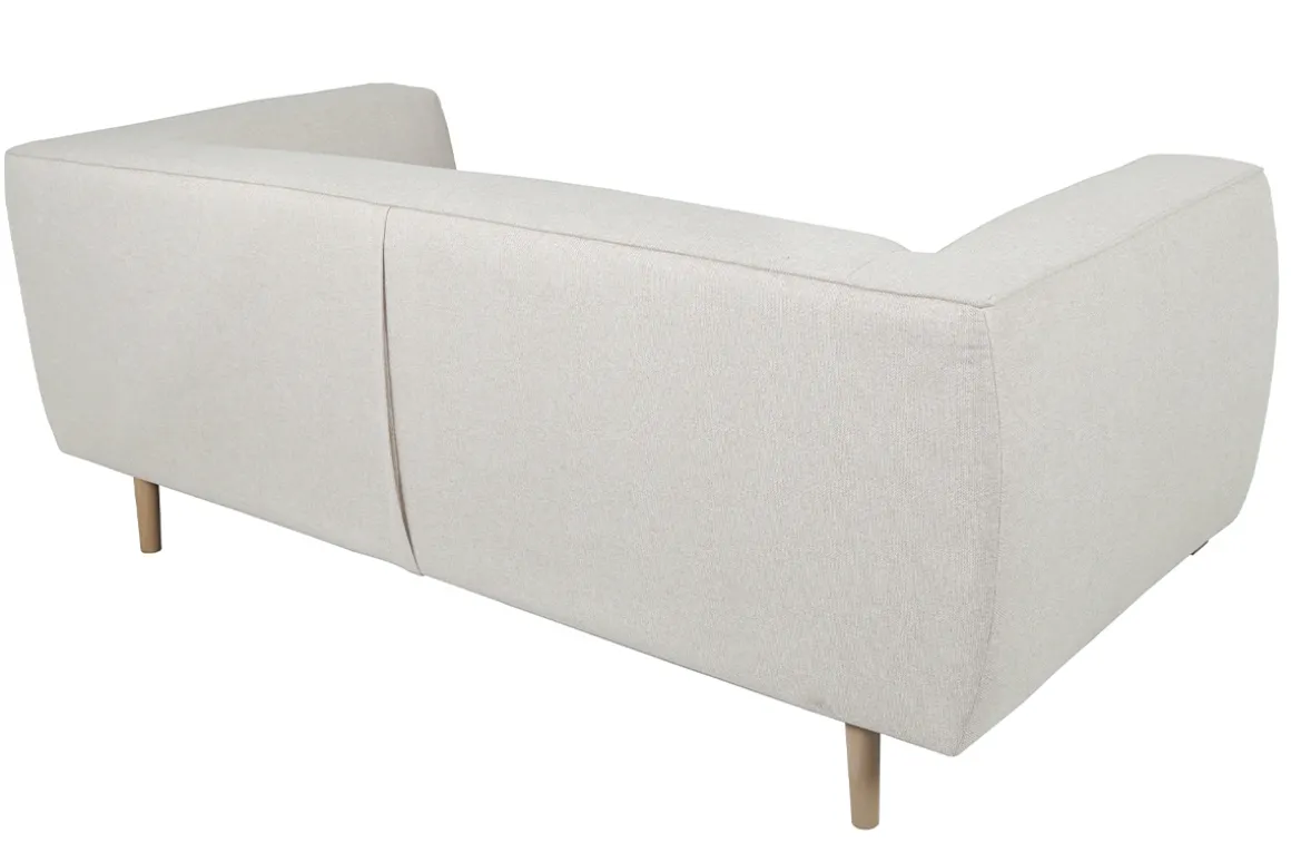 Miliboo Canapé Design|Voir Tous Les Canapés-Canapé scandinave 2-3 places en tissu beige et bois clair MORRIS