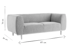 Miliboo Canapé Design|Voir Tous Les Canapés-Canapé scandinave 2-3 places en tissu beige et bois clair MORRIS