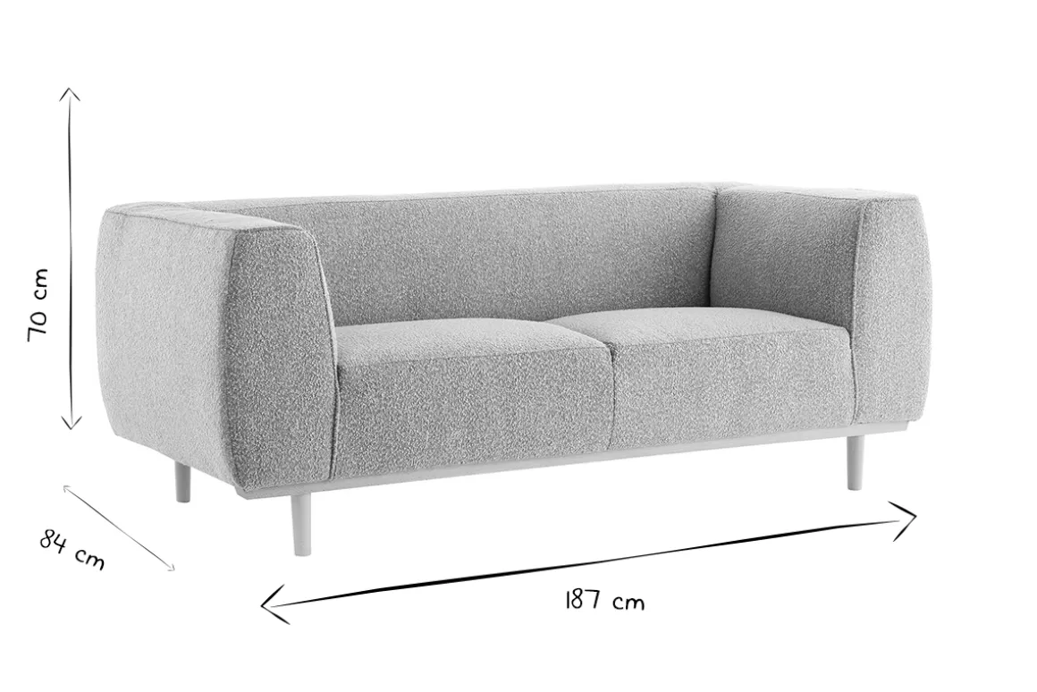 Miliboo Canapé Design|Voir Tous Les Canapés-Canapé scandinave 2-3 places en tissu beige et bois clair MORRIS