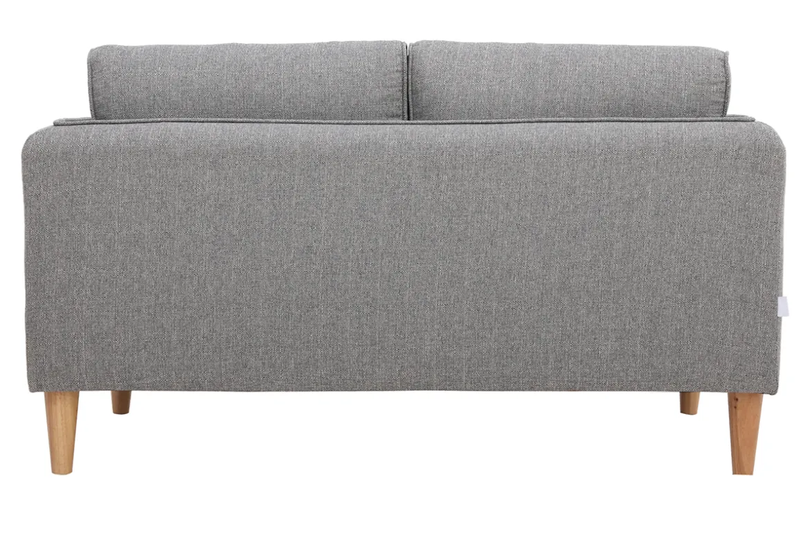 Miliboo Canapé Design|Voir Tous Les Canapés-Canapé scandinave 2 places en tissu gris et bois clair KURT
