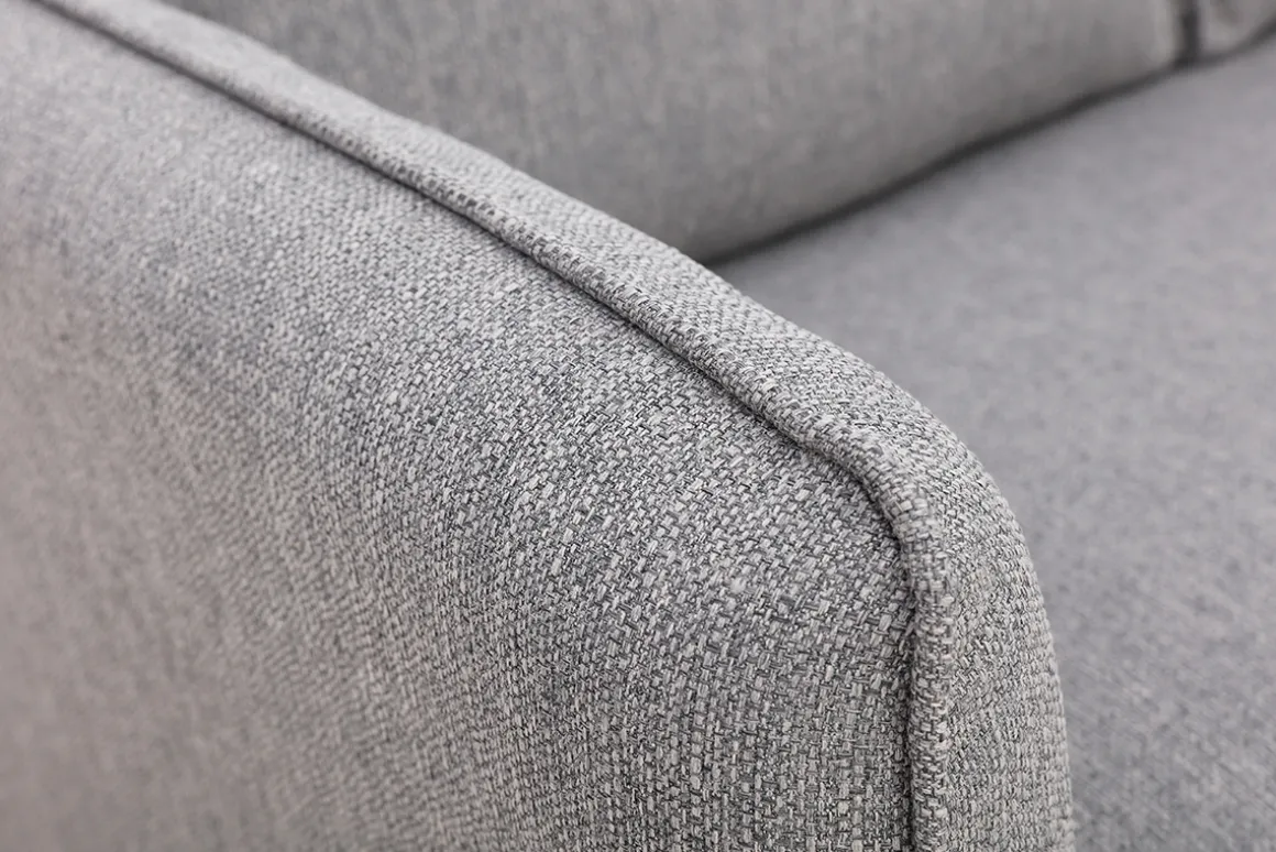 Miliboo Canapé Design|Voir Tous Les Canapés-Canapé scandinave 2 places en tissu gris et bois clair KURT