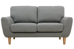 Miliboo Canapé Design|Voir Tous Les Canapés-Canapé scandinave 2 places en tissu gris et bois clair ALICE