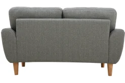 Miliboo Canapé Design|Voir Tous Les Canapés-Canapé scandinave 2 places en tissu gris et bois clair ALICE