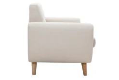 Miliboo Canapé Design|Voir Tous Les Canapés-Canapé scandinave 2 places en tissu beige et bois clair PURE