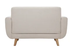 Miliboo Canapé Design|Voir Tous Les Canapés-Canapé scandinave 2 places en tissu beige et bois clair PURE