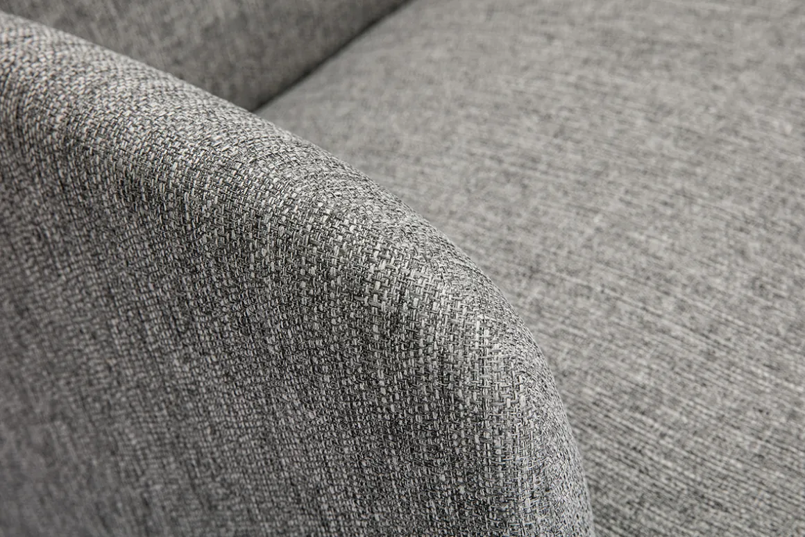 Miliboo Canapé Design|Voir Tous Les Canapés-Canapé scandinave 2 places en tissu gris clair et bois clair ISKO