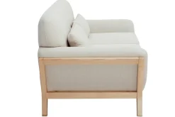 Miliboo Canapé Design|Voir Tous Les Canapés-Canapé scandinave 2 places en tissu beige et bois clair YOKO