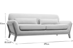 Miliboo Canapé Design|Voir Tous Les Canapés-Canapé scandinave 3 places en tissu beige et bois clair YOKO