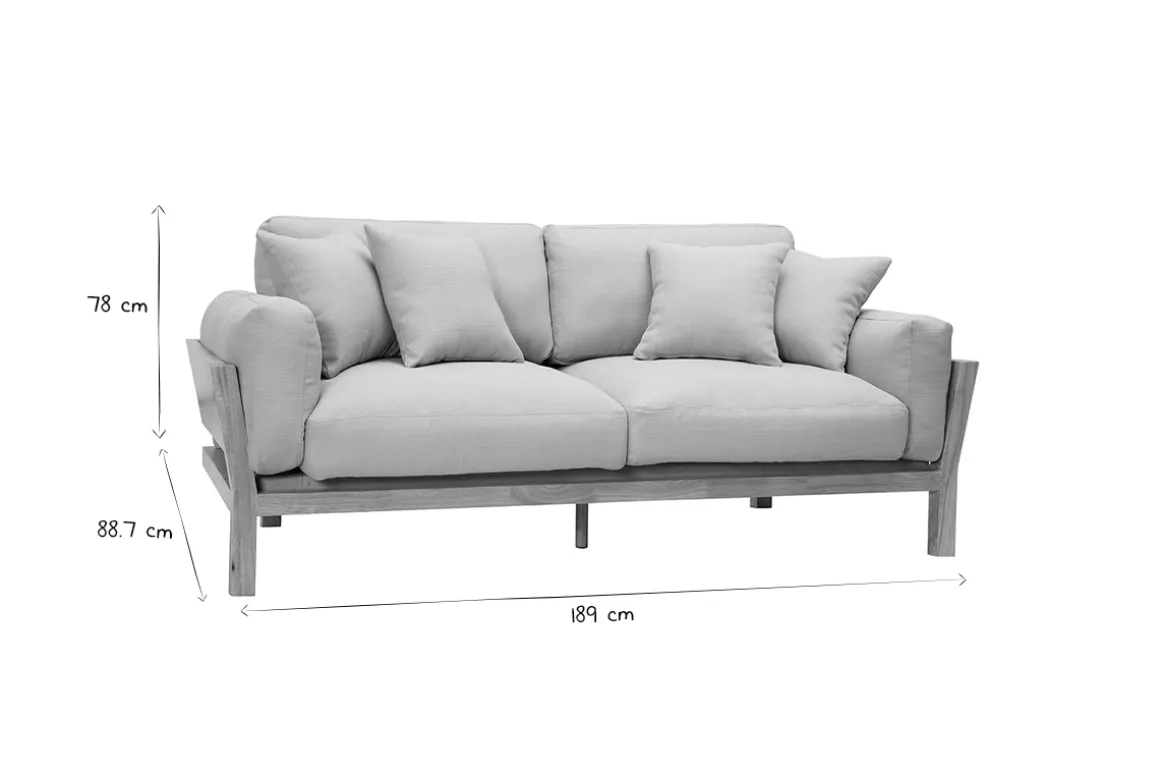 Miliboo Canapé Design|Voir Tous Les Canapés-Canapé scandinave déhoussable 3 places en tissu gris anthracite et bois clair KYO