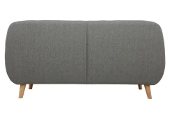 Miliboo Canapé Design|Voir Tous Les Canapés-Canapé scandinave déhoussable 3 places en tissu gris clair et bois clair YNOK