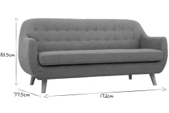 Miliboo Canapé Design|Voir Tous Les Canapés-Canapé scandinave déhoussable 3 places en tissu gris clair et bois clair YNOK