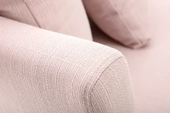 Miliboo Canapé Design|Voir Tous Les Canapés-Canapé scandinave déhoussable 2 places en tissu rose et bois clair OSLO