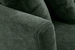 Miliboo Canapé Design|Voir Tous Les Canapés-Canapé scandinave déhoussable 2 places en tissu effet velours vert kaki et bois clair OSLO