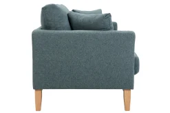 Miliboo Canapé Design|Voir Tous Les Canapés-Canapé scandinave déhoussable 3 places en tissu vert de gris et bois clair OSLO