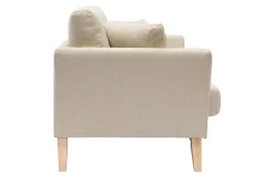 Miliboo Canapé Design|Voir Tous Les Canapés-Canapé scandinave déhoussable 2 places en tissu beige et bois clair OSLO