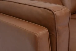 Miliboo Canapé Cuir|Voir Tous Les Canapés-Canapé vintage 2 places cuir marron et bois foncé BRADLEY