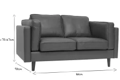 Miliboo Canapé Cuir|Voir Tous Les Canapés-Canapé vintage 2 places cuir marron et bois foncé BRADLEY