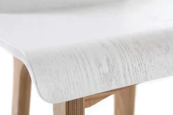 Miliboo Tabouret De Bar-Chaise de bar scandinave 75 cm bois et blanc BALTIK