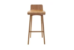 Miliboo Tabouret De Bar-Chaise de bar scandinave en bois clair H75 cm BALTIK