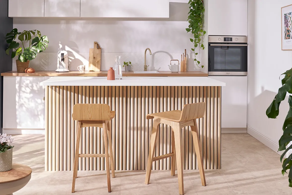 Miliboo Tabouret De Bar-Chaise de bar scandinave bois naturel H65 cm BALTIK