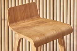 Miliboo Tabouret De Bar-Chaise de bar scandinave bois naturel H65 cm BALTIK