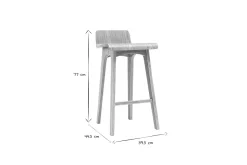 Miliboo Tabouret De Bar-Chaise de bar scandinave bois naturel H65 cm BALTIK
