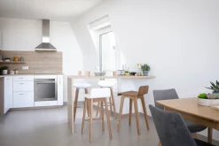 Miliboo Tabouret De Bar-Chaise de bar scandinave bois et blanc H65 cm BALTIK