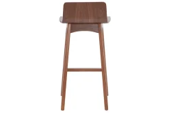 Miliboo Tabouret De Bar-Chaise de bar scandinave bois foncé H65 cm BALTIK