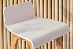 Miliboo Tabouret De Bar-Chaise de bar scandinave noir et bois foncé H65 cm BALTIK