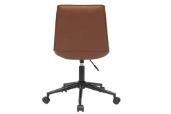 Miliboo Fauteuil De Bureau|Fauteuil De Bureau Petit Prix-Chaise de bureau à roulettes marron et métal noir LISON