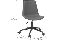 Miliboo Fauteuil De Bureau|Fauteuil De Bureau Petit Prix-Chaise de bureau à roulettes marron et métal noir LISON