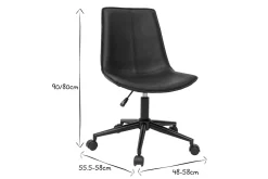Miliboo Fauteuil De Bureau|Fauteuil De Bureau Petit Prix-Chaise de bureau à roulettes noire LISON