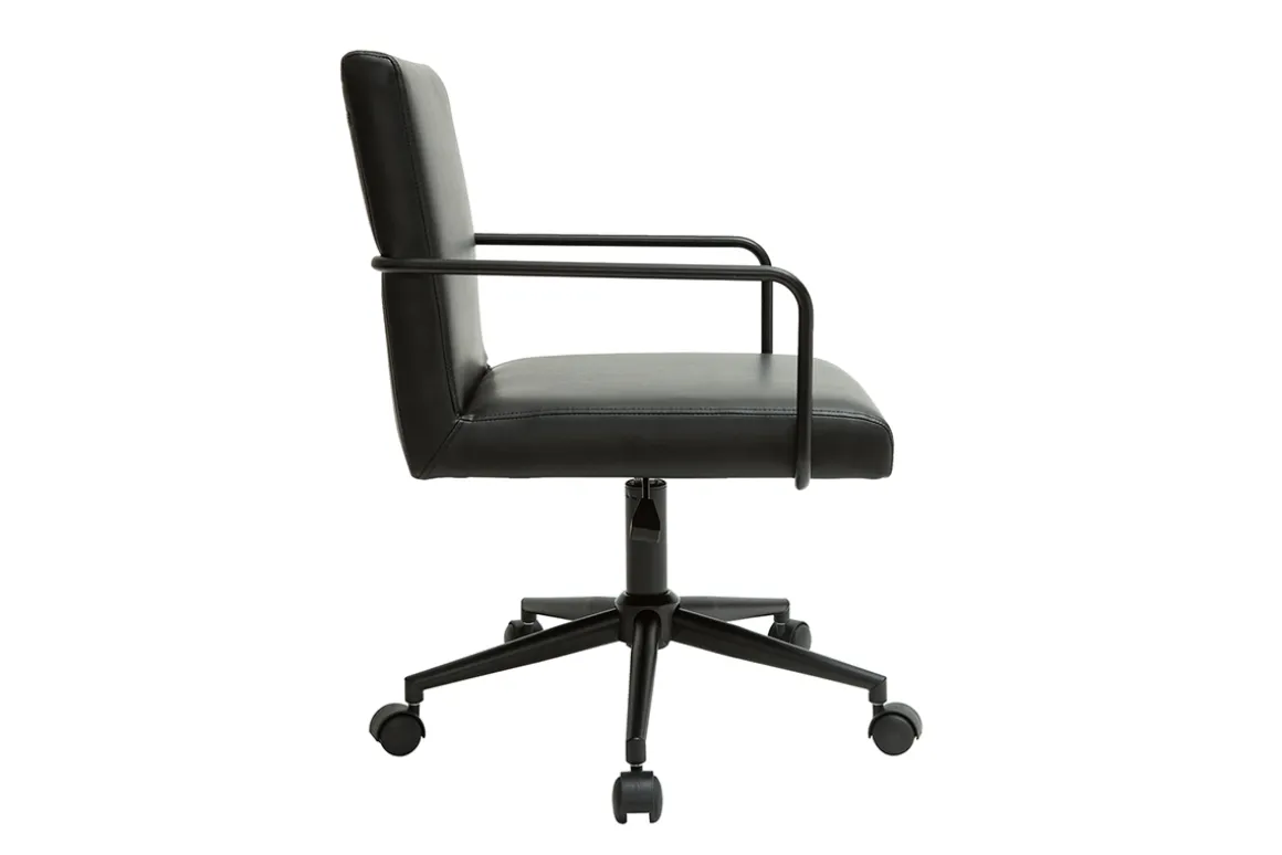 Miliboo Fauteuil De Bureau|Fauteuil De Bureau Petit Prix-Chaise de bureau à roulettes noire FLOKI
