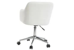 Miliboo Fauteuil De Bureau|Fauteuil De Bureau Petit Prix-Chaise de bureau à roulettes design blanc et acier chromé BALTIK
