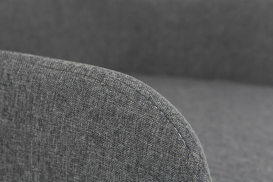 Miliboo Fauteuil De Bureau|Fauteuil De Bureau Petit Prix-Chaise de bureau à roulettes en tissu gris anthracite et acier chromé SHANA