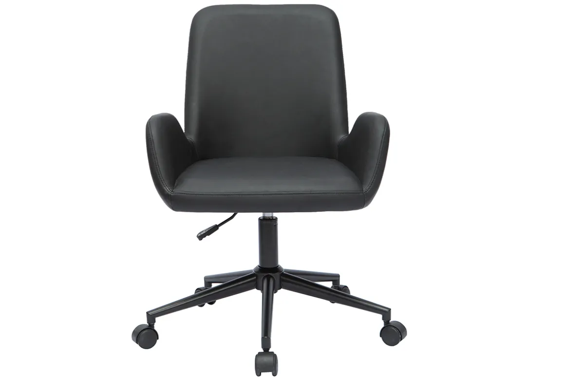 Miliboo Fauteuil De Bureau|Fauteuil De Bureau Petit Prix-Chaise de bureau à roulettes noire ALBAN