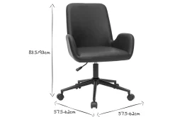 Miliboo Fauteuil De Bureau|Fauteuil De Bureau Petit Prix-Chaise de bureau à roulettes noire ALBAN