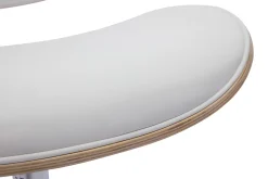 Miliboo Fauteuil De Bureau|Fauteuil De Bureau Petit Prix-Chaise de bureau à roulettes design blanc, bois clair chêne et métal MALMO