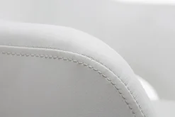 Miliboo Fauteuil De Bureau|Fauteuil De Bureau Petit Prix-Chaise de bureau à roulettes design blanc et acier chromé JESSY