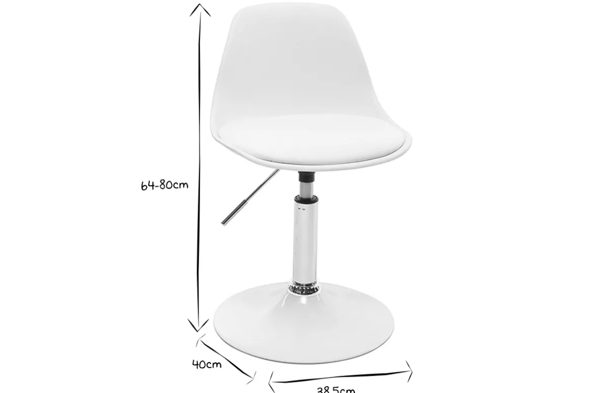 Miliboo Fauteuil Enfant-Chaise de bureau design enfant blanche STEEVY