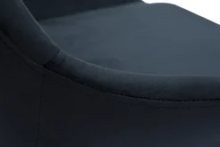 Miliboo Fauteuil De Bureau|Fauteuil De Bureau Petit Prix-Chaise de bureau design réglable en tissu velours noir et acier chromé 360° HOLO