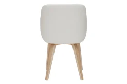 Miliboo Chaise Design|Chaise En Bois-Chaise design blanc et bois clair LUCIEN